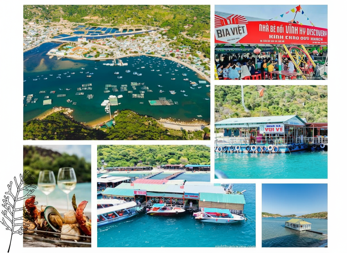 Nhà bè hải sản Vĩnh Hy