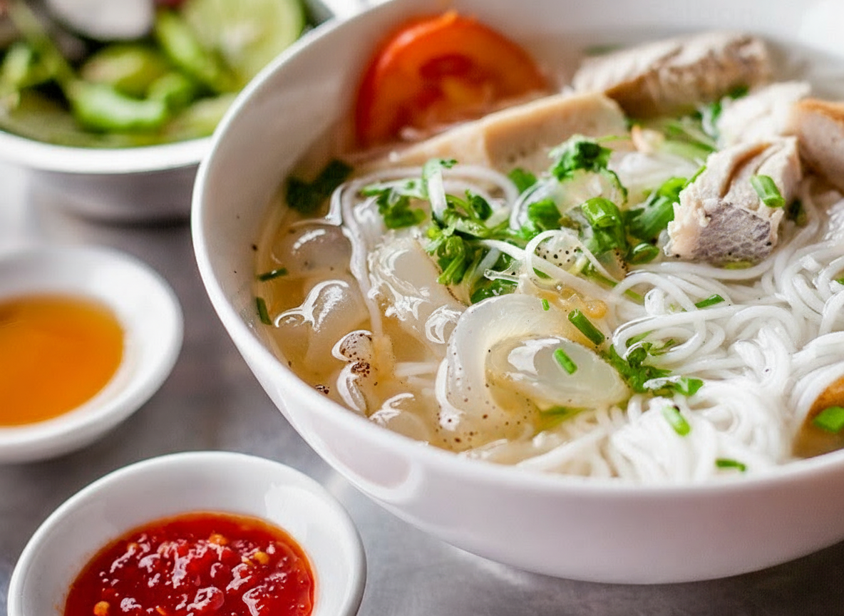 Ninh Thuận jellyfish vermicelli Sa tế chili